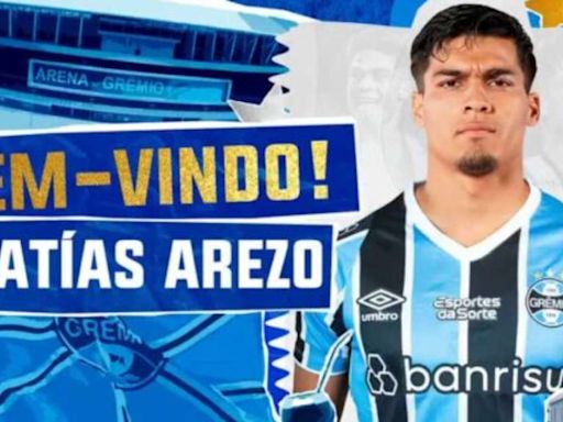 Grêmio anuncia contratação do atacante Matías Arezo