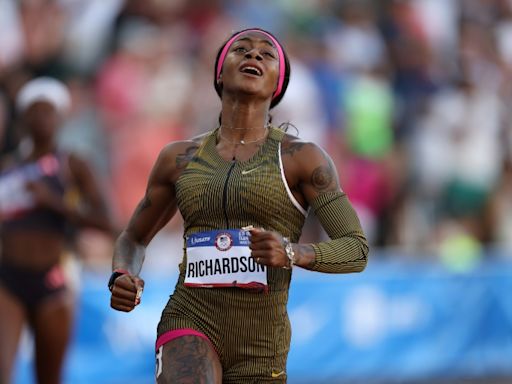 Sha'Carri Richardson wins 100m at US trials to qualify for Paris Olympics