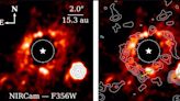 Webb observa luz dispersada por polvo en un disco de escombros estelar