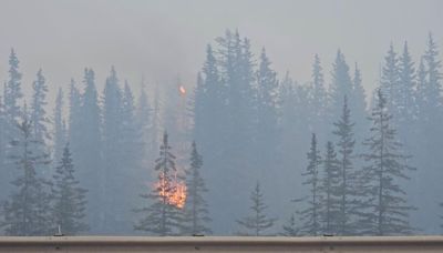 Huge wildfire burns down part of western Canadian town; rain in forecast