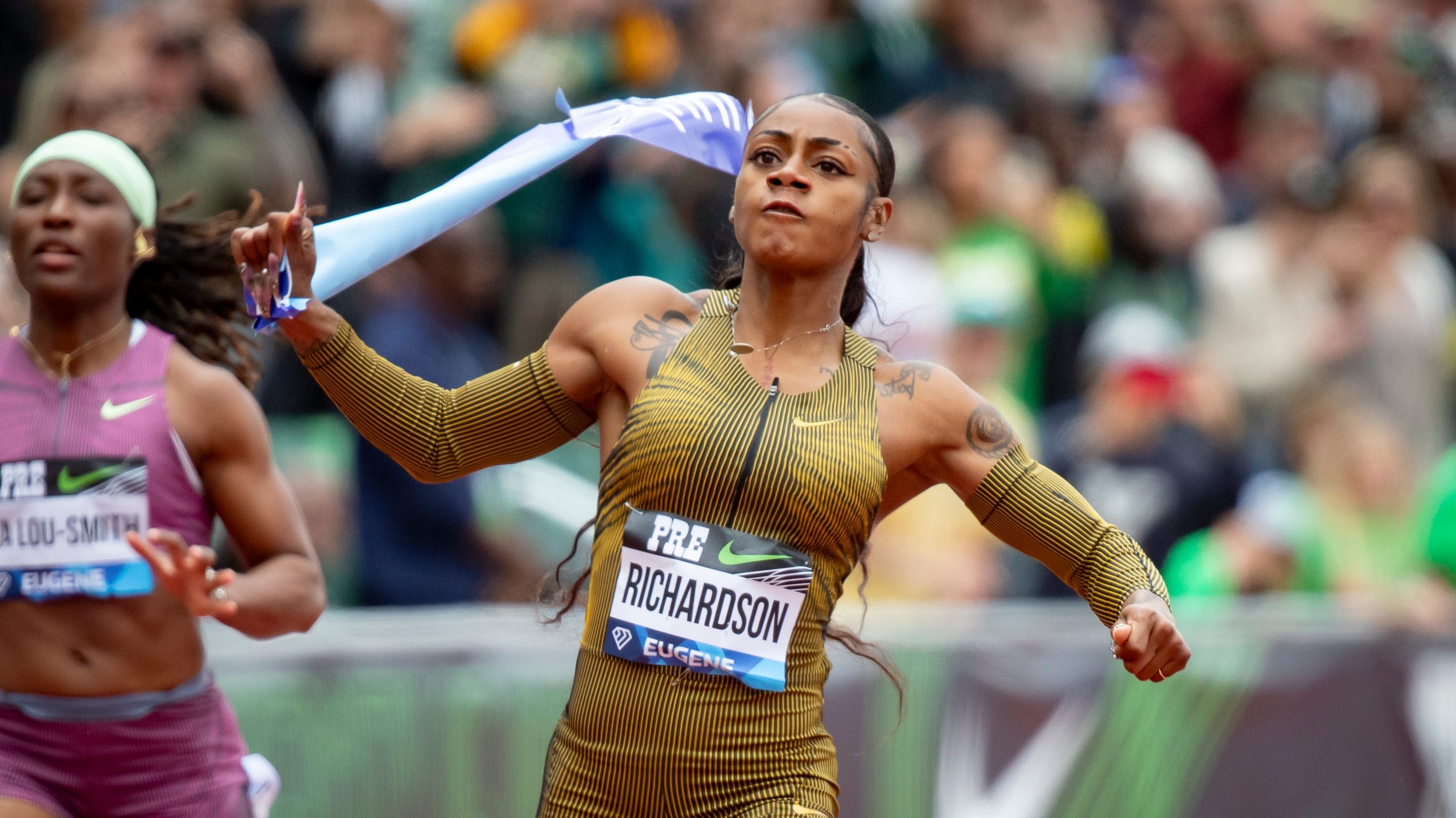 When does Sha'Carri Richardson run at US Olympic trials?