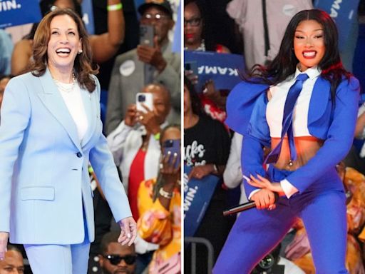 Look of the Week: Megan Thee Stallion and Kamala Harris serve the power pantsuit two ways