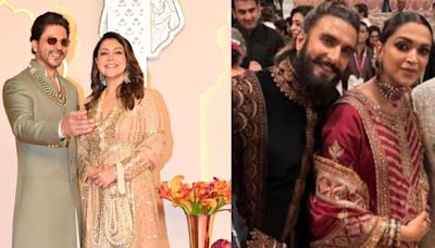 Anant-Radhika Wedding: Shah Rukh Hugs Ranveer Singh, Greets Mom To Be Deepika With A Kiss; Watch