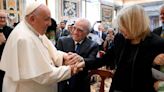 Pope Francis meets Martin Scorsese after recovering from fever