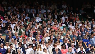 Who is in the royal box at Wimbledon today?