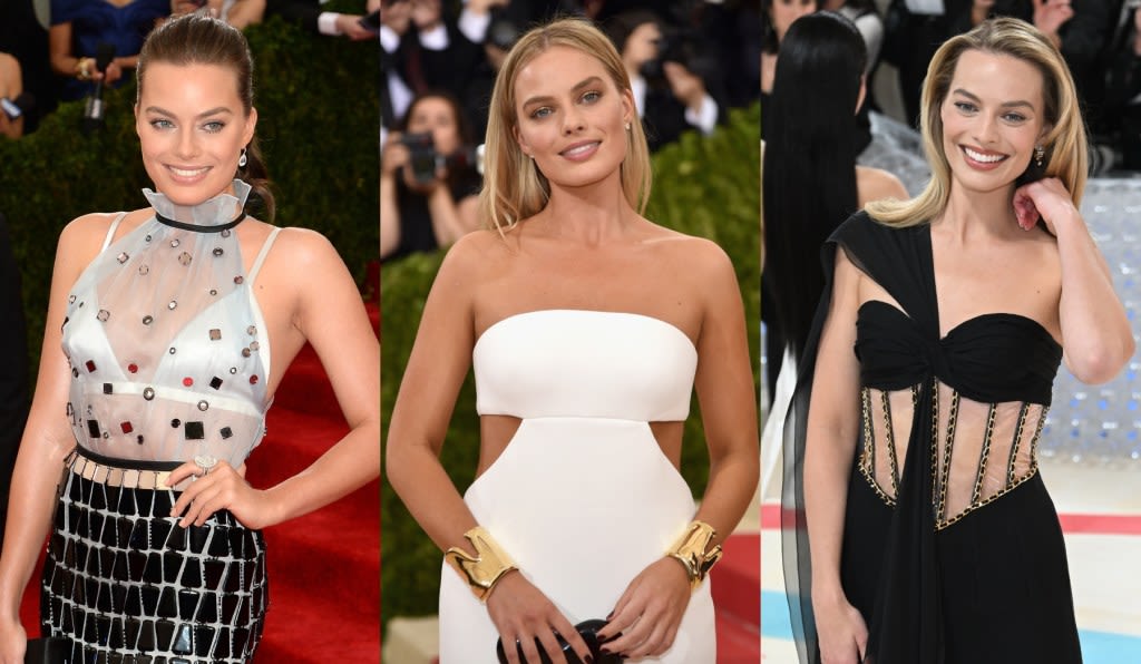 All of Margot Robbie’s Met Gala Dresses: Custom Prada, Floor-length Calvin Klein and More