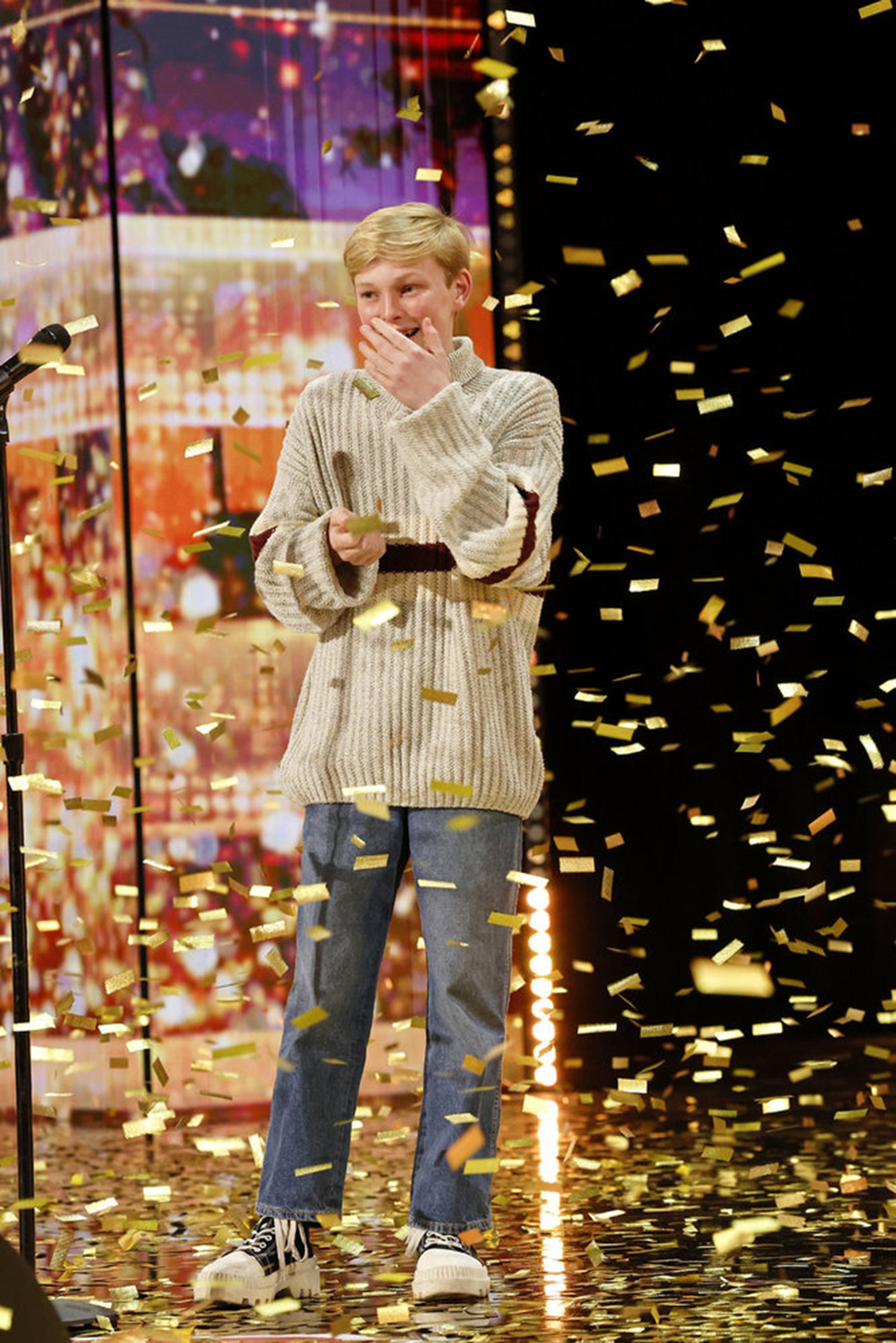 Behind the scenes of 14-year-old Reid Wilson's golden moment on 'America's Got Talent'