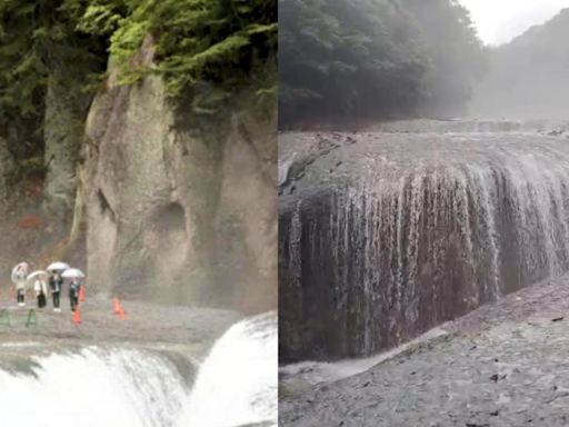 日本連日大雨溪水暴漲 22名遊客一度受困東洋版尼加拉瀑布