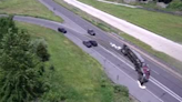 Tractor-trailer overturns on Route 15