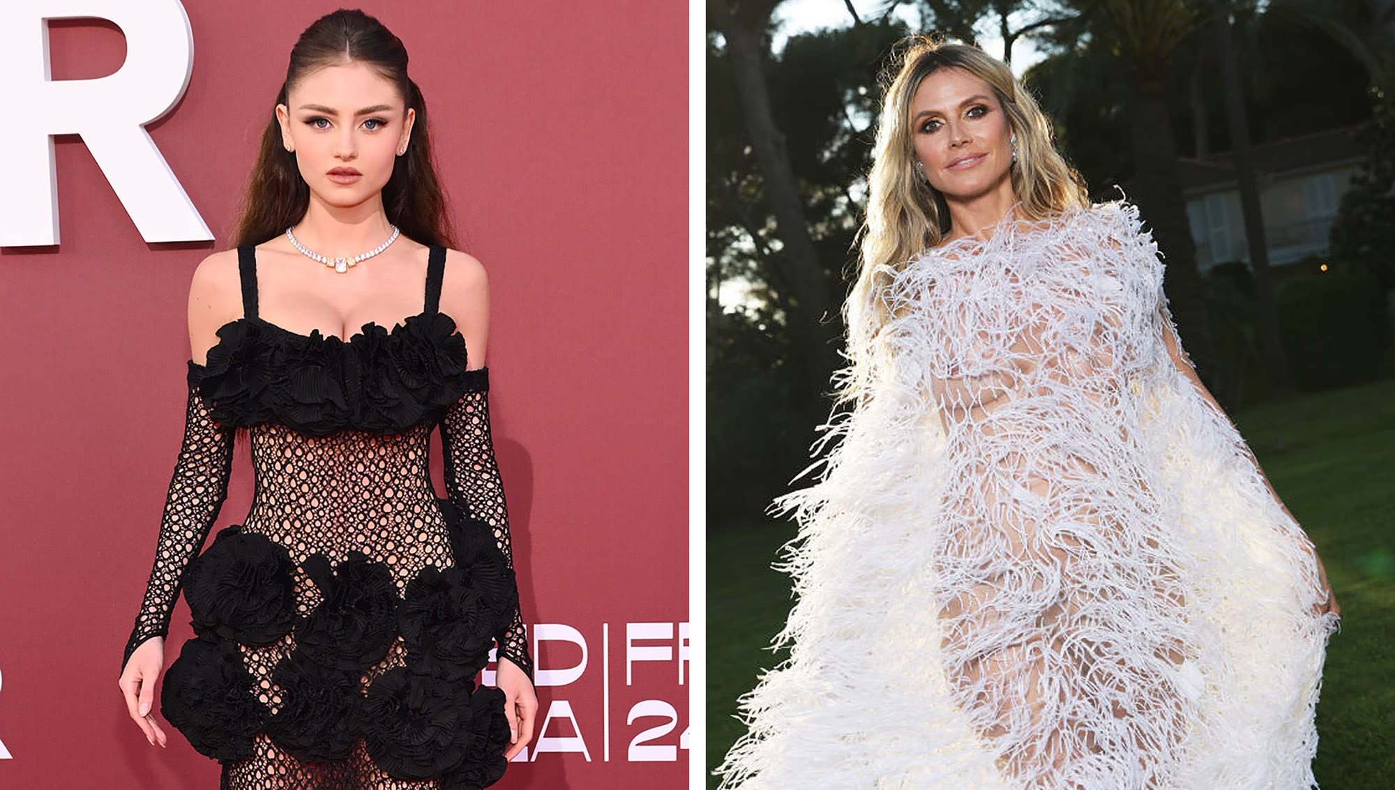 Heidi Klum and Daughter Leni Bring Contrasting See-through Dresses to amfAR Cannes Gala 2024