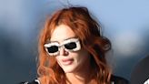 Bella Thorne Goes Y2K-Chic in a Floral Bikini & Slime Green Knee-High Boots