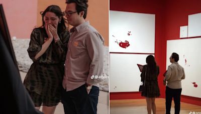 Una propuesta de matrimonio en un museo dejó a los usuarios del las redes sin palabras: “¿Cómo se supera esto?”
