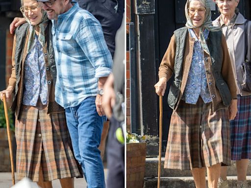 Brit A-list actress looks unrecognisable as a pensioner on set of Netflix series