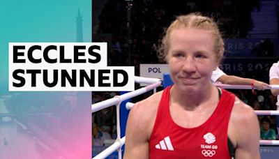 Paris 2024 Olympics video: Rosie Eccles beaten by Aneta Rygielska on split decision.