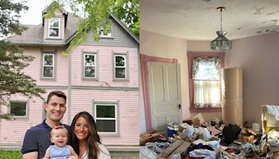 A millennial couple who ditched van life to buy a $150,000 hoarder house said it's worth it. Take a look inside.