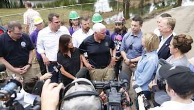 Throwback Tulsa: Vice President Mike Pence visits Tulsa to tour flooded areas five years ago