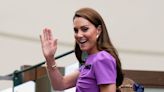 Kate Middleton waves to crowds at Wimbledon men’s final as absent William to cheer on England at Euros – live