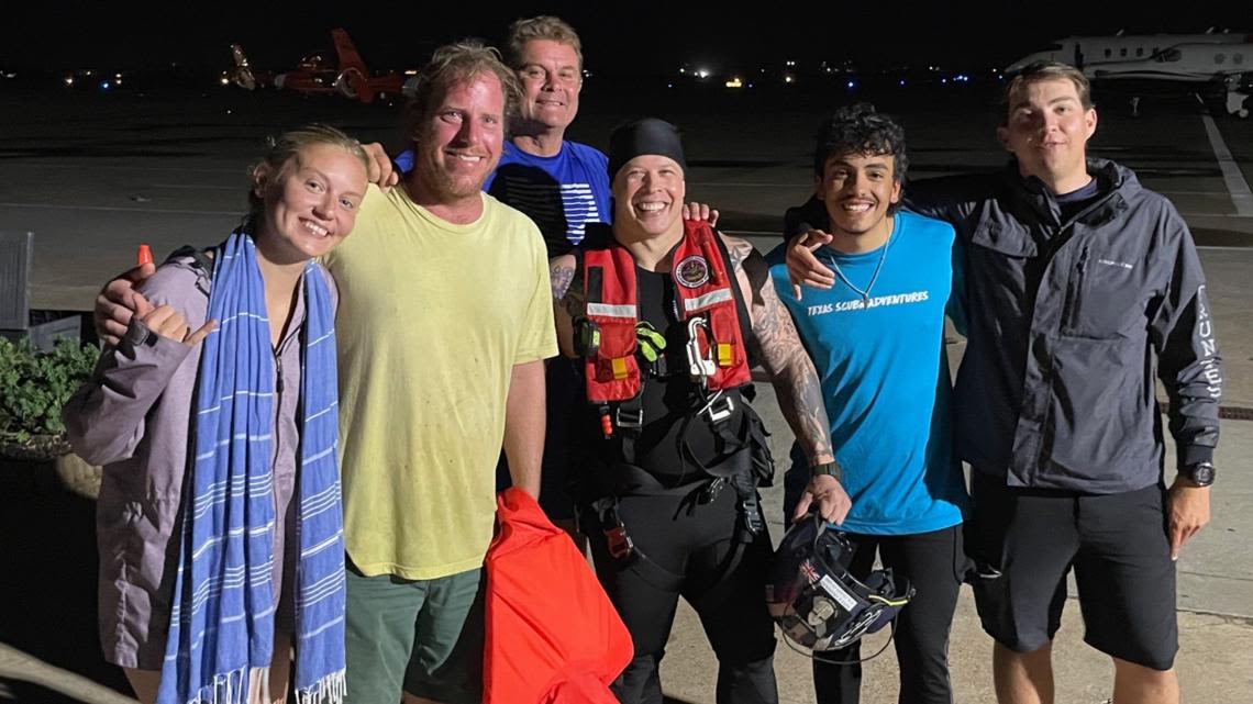 Coast Guard rescues 8 people in sinking boat 40 miles off Galveston shore