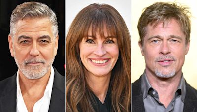 George Clooney Says He and Julia Roberts Would Text Brad Pitt Together While Filming 'Ticket to Paradise'