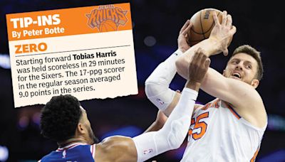 Tobias Harris held scoreless in 76ers’ elimination loss to Knicks