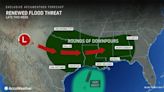 Pair of storms to renew the risk for flooding from Texas to Florida this week