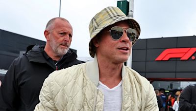 Brad Pitt Looks Cool in Burberry as He Attends F1 British Grand Prix 2024