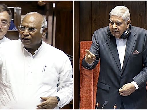 ‘Painful, unbelievable’: Rajya Sabha chairman Dhankhar on Kharge protesting in Well of House