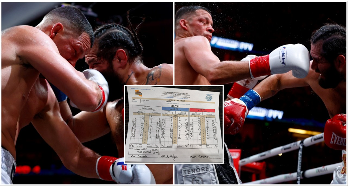 The official judges' scorecards for Nate Diaz vs Jorge Masvidal have been released