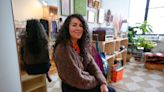 NYC fashion designer offers her upcycling eye for design at New Bedford's Kilburn Mill.