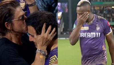 Shah Rukh Khan kisses Gautam Gambhir's forehead, Andre Russell in tears as KKR celebrate IPL 2024 win; WATCH video