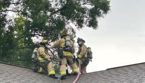 Firefighters: Lightning strikes home, causing attic fire