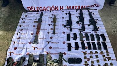 Aseguran lanza granadas y armas largas al CDG en Tamaulipas