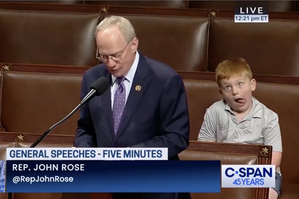 MAGA Representative’s Kid Trolls His Entire Speech Whining About Trump