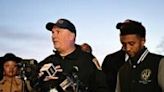 ...Richard Worley (R) and Mayor Brandon Scott (2nd R), speaks at a press conference on the collapse of the Francis Scott Key Bridge