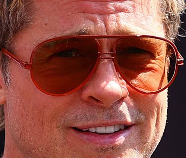 Brad Pitt arrives at the Grand Prix in Hungary