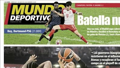 La victoria del Barça de baloncesto, protagonista de las portadas deportivas de hoy