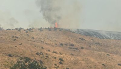 Wildfire closes state Highway 197 in Wasco County