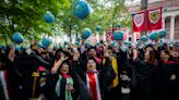 Group of graduates walk out of Harvard commencement chanting 'Free, free Palestine'