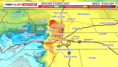 Wildfire smoke expected to move into Denver metro area on Wednesday