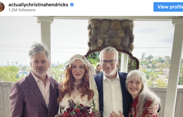 Christina Hendricks gets married twice after beloved mom couldn’t attend her wedding