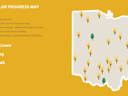 ODNR map shows where Ohio trees have started changing to fall colors