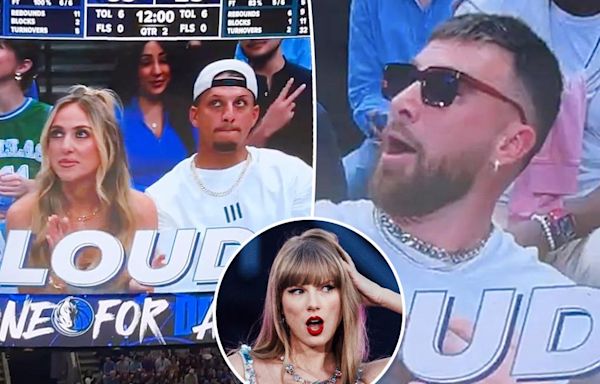 Travis Kelce booed while at NBA playoffs with Patrick, Brittany Mahomes as Taylor Swift takes Eras Tour to Spain