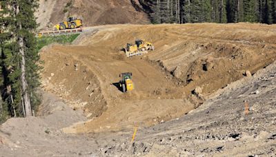 Teton Pass update: Crews moving 'mountains' of dirt to construct detour through landslide region - East Idaho News