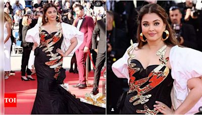 Aishwarya Rai Bachchan dazzles in dramatic black gown at Cannes 2024 red carpet | Hindi Movie News - Times of India