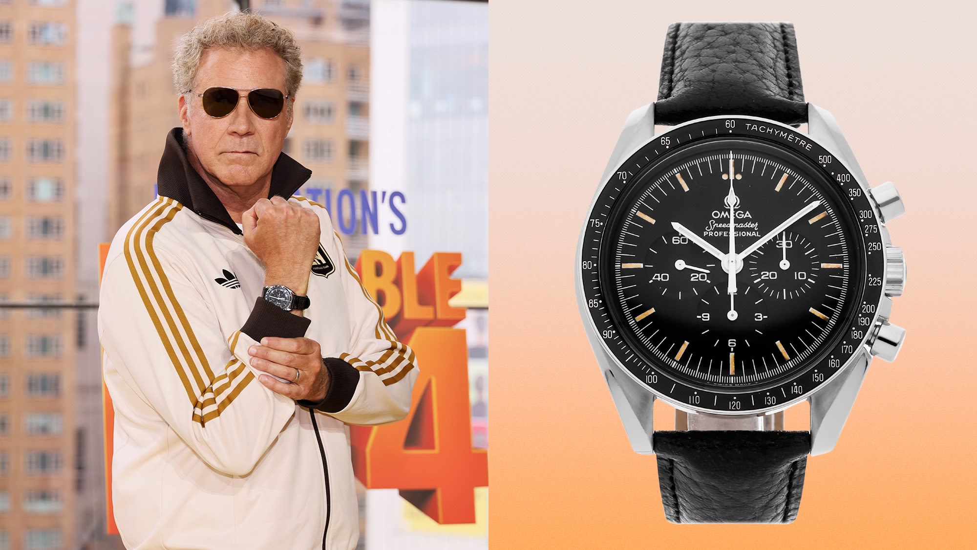 Will Ferrell Struck the Perfect Pose with a Vintage Omega Speedmaster