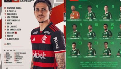 Flamengo e Palmeiras escalados para o jogo desta quarta. Confira!