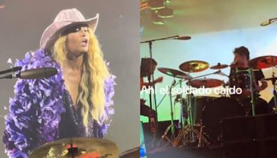 Paulina Rubio regaña a su baterista en pleno concierto: '¿qué pedo, cabr..?'