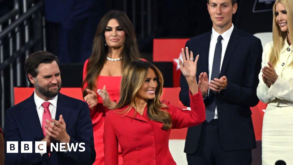 Melania Trump makes appearance at Republican National Convention for husband Donald's speech