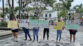 Protestan familiares de albañiles desaparecidos en Veracruz