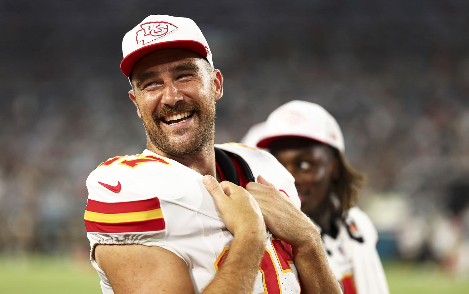 Travis Kelce explains why he couldn’t stop ‘crying laughing’ watching brother Jason’s ‘electric’ dance moves